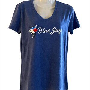Toronto Blue Jays Women's V-Neck T-Shirt sz L